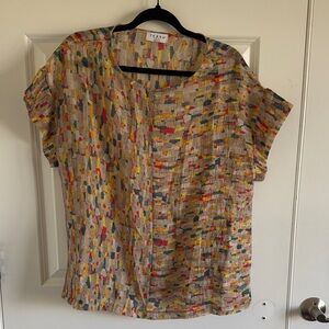 Terra SJ Apparel Colorful Abstract Print Top Medium